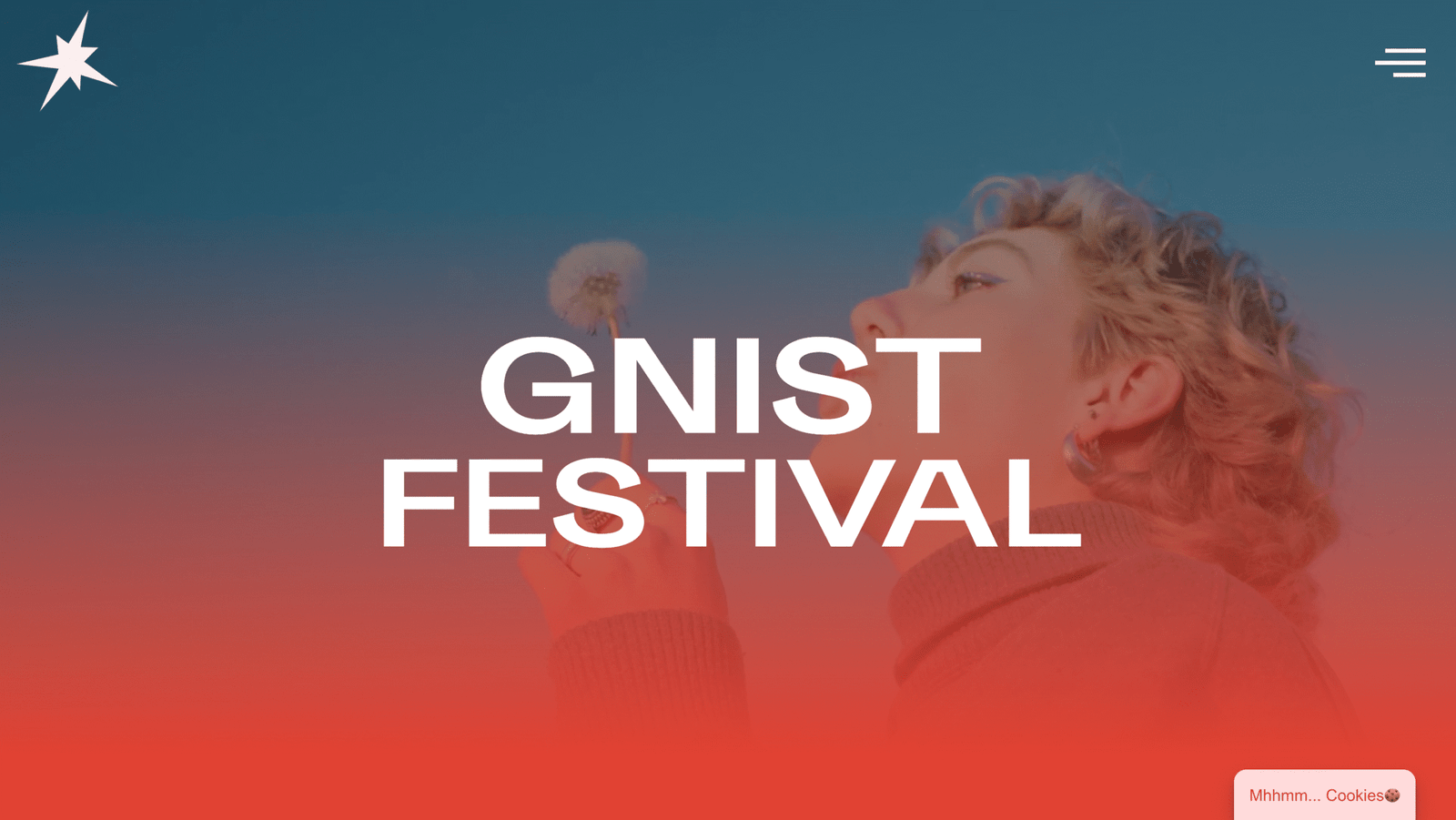 GNIST Festival hjemmeside designet af BuildSupport, fokus på eventbranding og billetsalg.