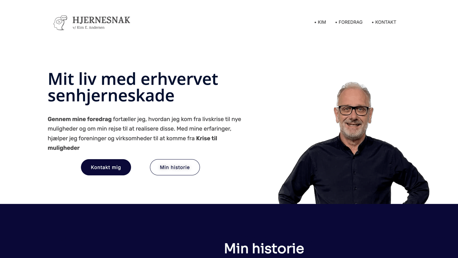 Case med Hjernesnak forside udviklet af BuildSupport i moderne webdesign