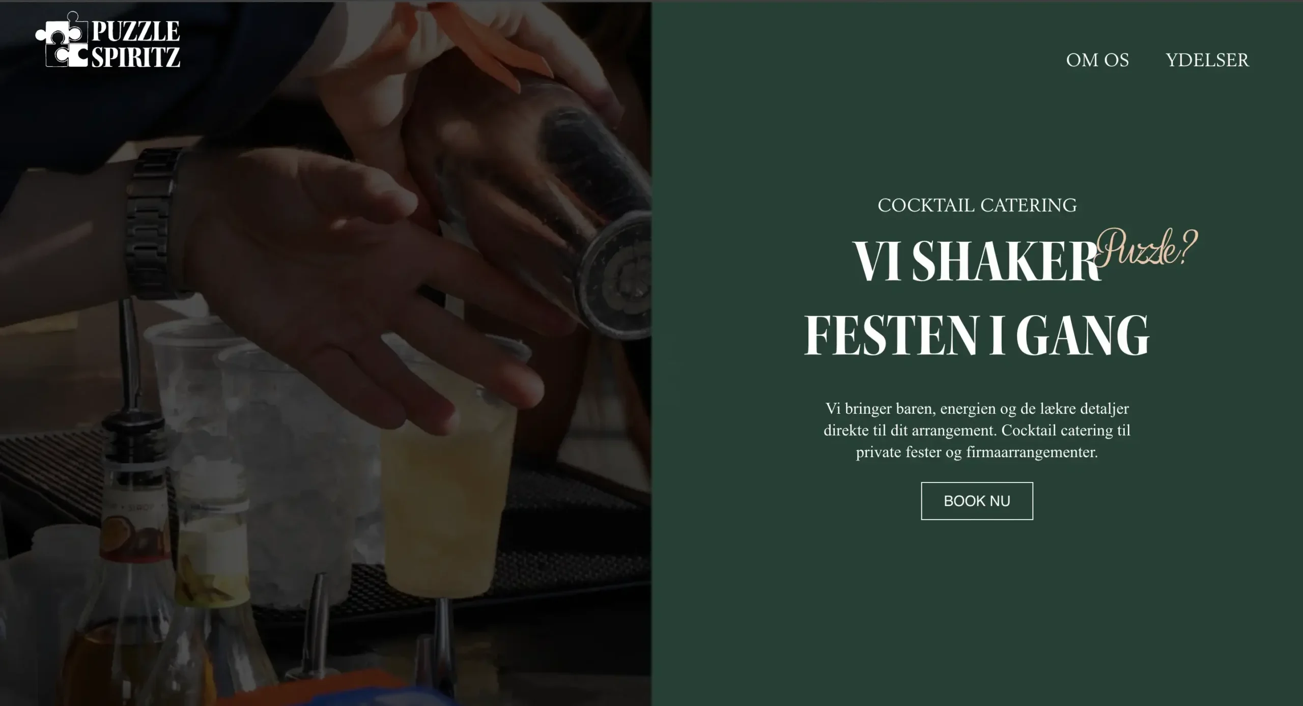 BuildSupport har lavet denne hjemmeside for Puzzle Spiritz, et cocktail catering i Roskilde